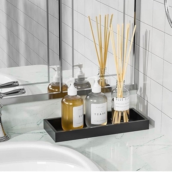 Amazon Other - New Bathroom Vanity Tray Bamboo - for Counter Wood Small Decorative Tray, Dresse